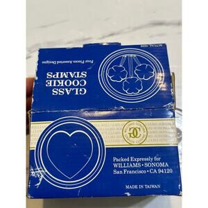 Vintage Williams Sonoma Glass Cookie Stamps - Pack of 4